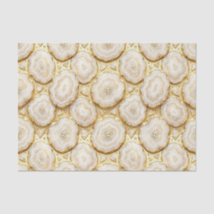 Luxury Decoupage White + Gold Agate Geode Tissue Paper