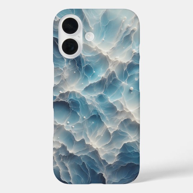Luxury Deep Blue Sea Waves Phone Case - Abstract  (Back)