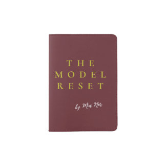 Luxury Deep Burgundy & Gold Parisian Chic Passport Holder