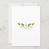 Luxury Delicate White Floral Gold Graduation Party Invitation (Back)