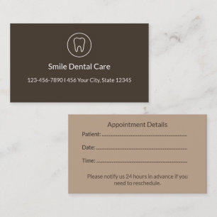 Luxury Dental Appointment Card   Clinic Reminder