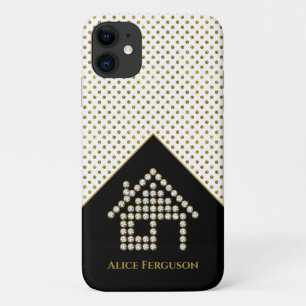 Luxury Diamond Home Gold Polka Dots iPhone 11 Case