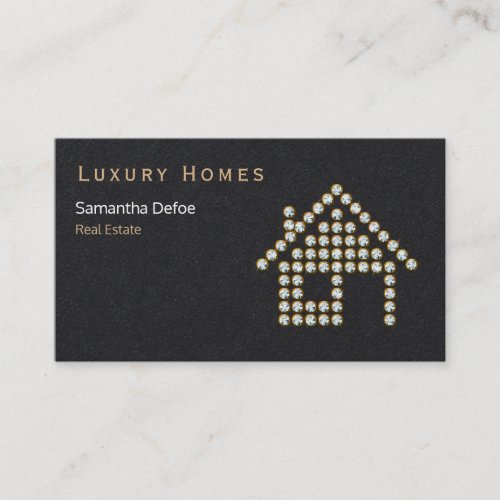 Luxury Diamond Home  Professional Real Estate Business Card