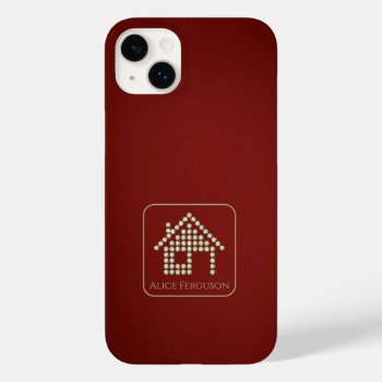 Luxury Diamond Home | Red Background Case-mate Iphone 14 Plus Case by BestCases4u at Zazzle