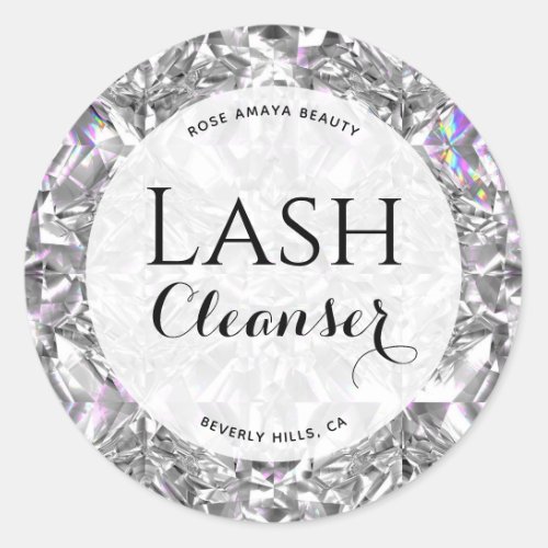 Luxury Diamond Pattern Lash Cleanser Custom Label