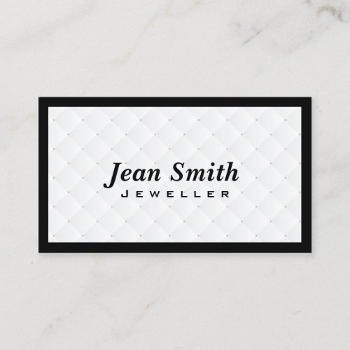 Luxury Diamond Quilt Jewellery Business Card