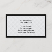 Luxury Diamond Quilt Landscaping Business Card (Back)