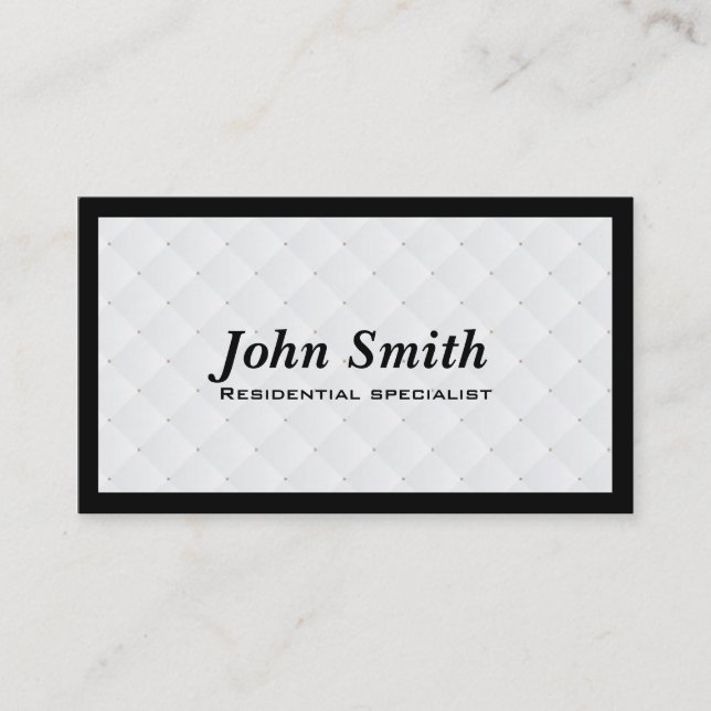 Luxury Diamond Quilt Landscaping Business Card (Front)