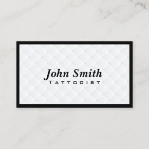 Luxury Diamond Quilt Tattoo Art Business Card