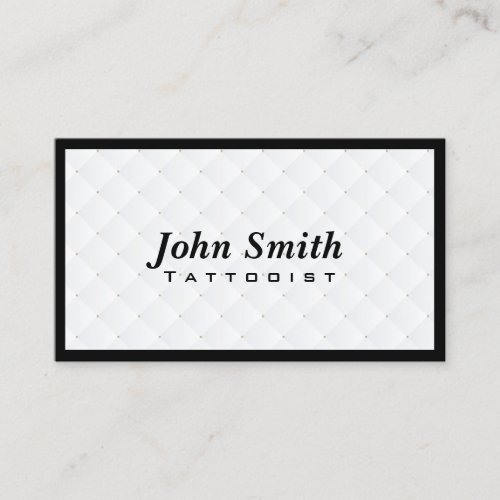 Luxury Diamond Quilt Tattoo Art Business Card