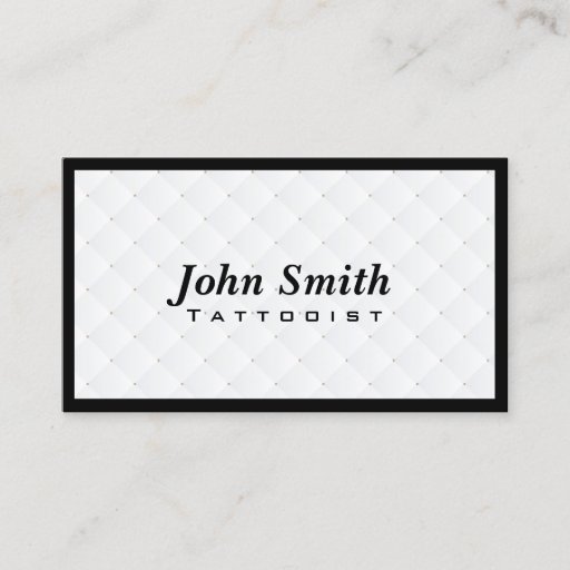 Customizable Luxury Diamond Quilt Tattoo Art Business Card