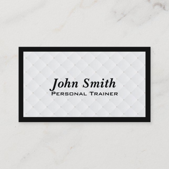 Luxury Diamond Quilt Trainer Business Card (Front)