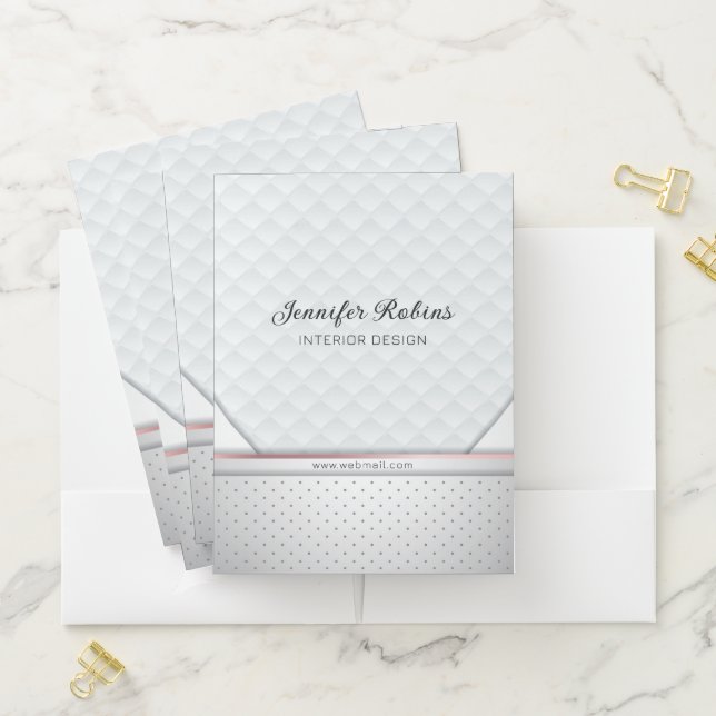 Luxury Diamond Shapes  Pocket Folder (In Situ)