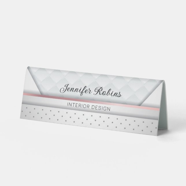 Luxury Diamond Shapes Table Tent (Front)