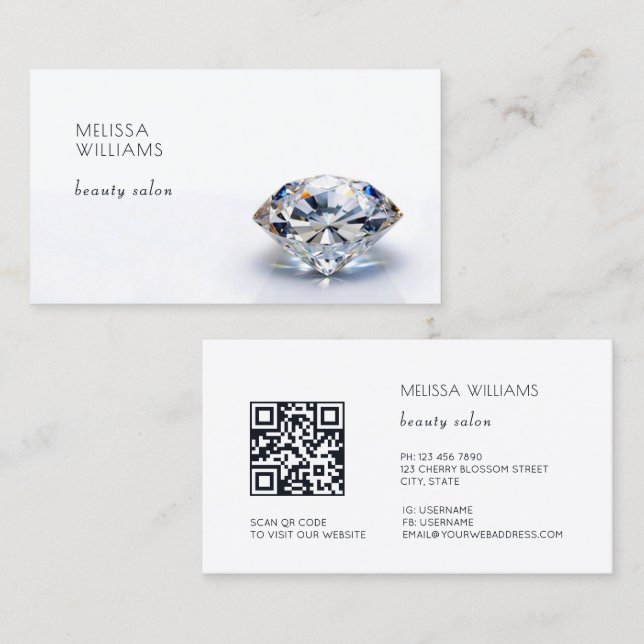 Luxury Diamonds Jeweler  Business Card (Front/Back)