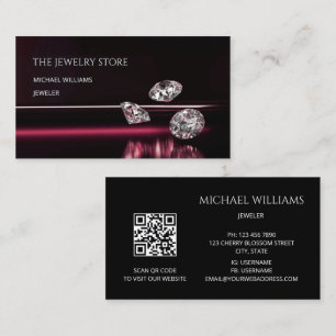 Luxury Diamonds Jeweler Jewelry Store Business Card