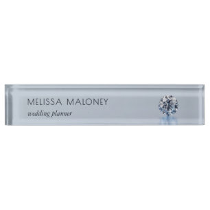 Luxury Diamonds Jeweler Jewelry Store Desk Name Plate