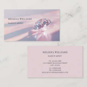Luxury Diamonds Pink Glam Business Card