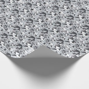 Luxury Diamonds silver design Wrapping Paper