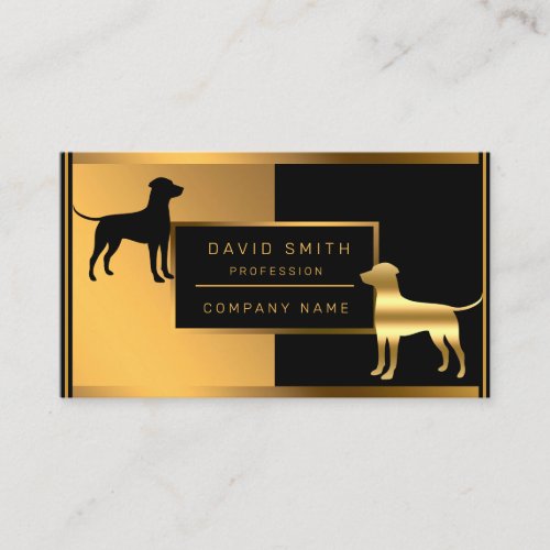 Luxury Dog Groomer Professional Add Your Text Business Card