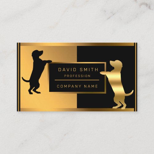 Luxury Dog Veterinarian Professional Add Your Text Business Card