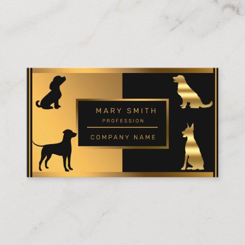 Luxury Dog Walker And Veterinarian Add Your Text Business Card
