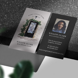 Luxury Door Black Professional Real Estate Photo Business Card