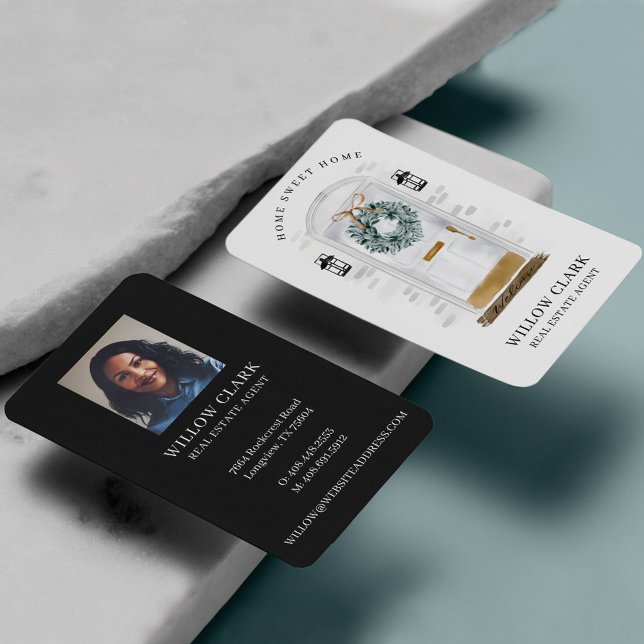 Luxury Door Professional Real Estate Agent Photo Business Card (Creator Uploaded)