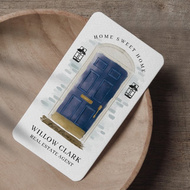 Luxury Door Professional Real Estate Agent Photo Business Card (Creator Uploaded)