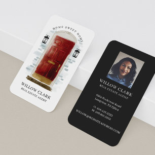 Luxury Door Professional Real Estate Agent Photo Business Card