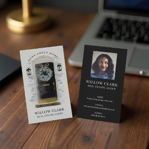Luxury Door Professional Real Estate Agent Photo Business Card