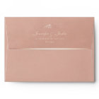 Luxury Dusty Rose Velvet Texture Wedding Envelope