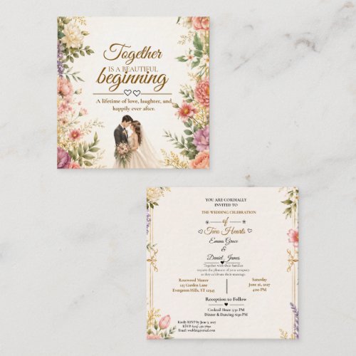 Luxury Editable 5x7 Card for wedding invitation