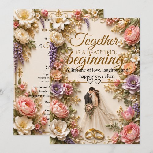 Luxury Editable Card for wedding invitation