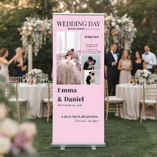Luxury Editorial Wedding, Magazine Style Photo Retractable Banner
