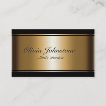 Luxury Effect Gold And Black Musical Notes Business Card by giftsbonanza at Zazzle
