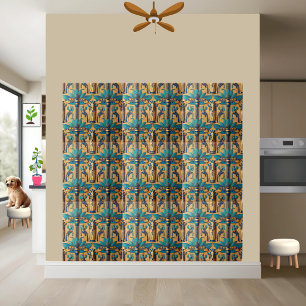 Luxury Egyptian Inspired Lotus Tile