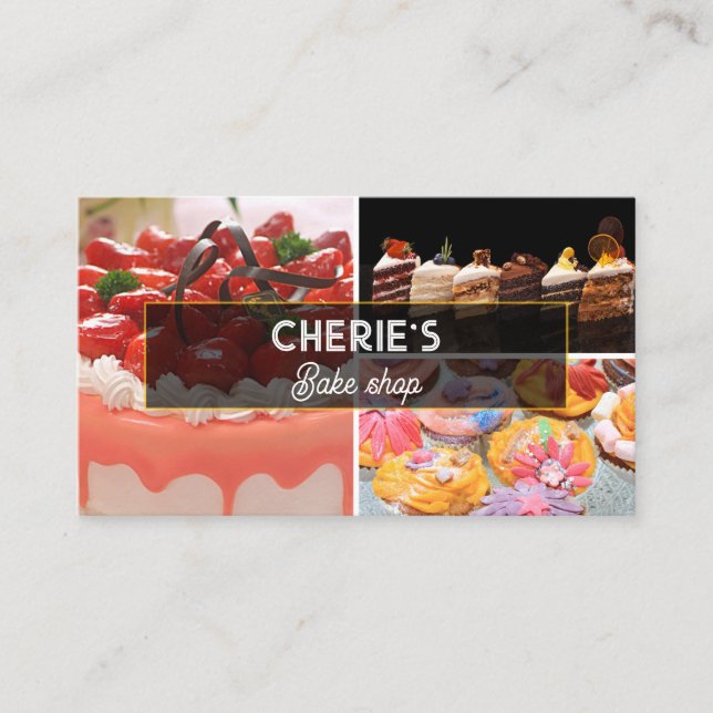 Luxury Elegant Bakery & Pastry Business Card (Front)
