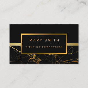 Luxury Elegant Black Gold Business Card