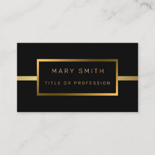 Luxury Elegant Black Gold Business Card