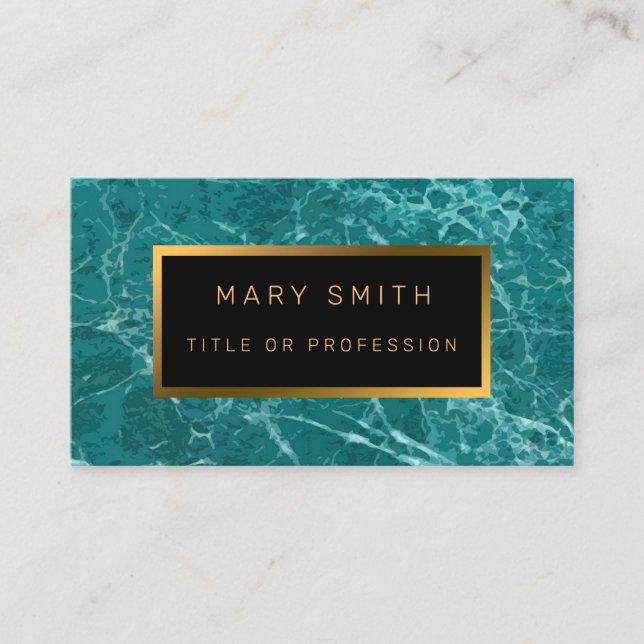 Luxury Elegant Black Gold Business Card (Front)