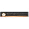 Luxury elegant black leather gold monogrammed