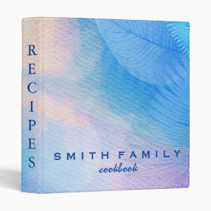 Luxury elegant  blush gold Pink recipes 3 Ring Bin Binder