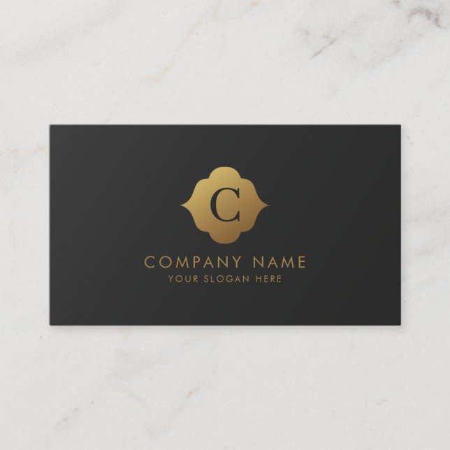 Luxury Elegant Business Card (Front)