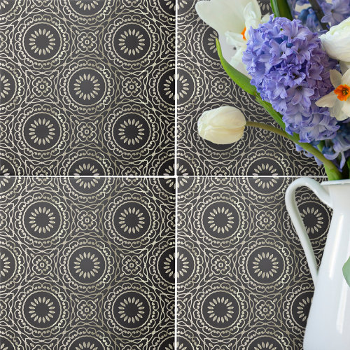 Luxury Elegant Chic Faux Gold And Black Arabesque