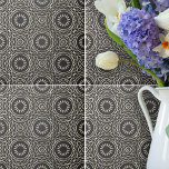 Luxury Elegant Chic Faux Gold And Black Arabesque Ceramic Tile<br><div class="desc">This captivating ceramic tile showcases a sophisticated blend of opulence and style. The seamless gold arabesque pattern gracefully embellishes a rich black background, creating a truly elegant aesthetic. With its luxurious design, this tile effortlessly adds a touch of refinement to any space. Indulge in the allure of this ceramic masterpiece...</div>