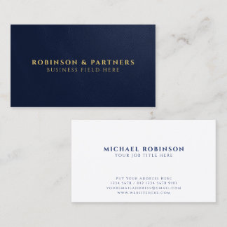 Luxury Elegant Executive & Corporate Dark Blue Business Card