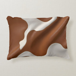 Luxury Elegant Faux Cow Leather Modern Collection Accent Pillow