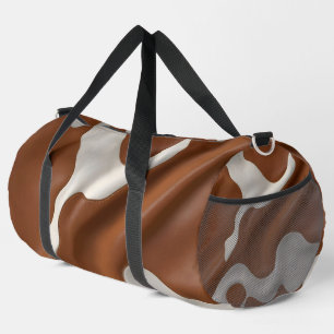 Luxury Elegant Faux Cow Leather Modern Collection Duffle Bag
