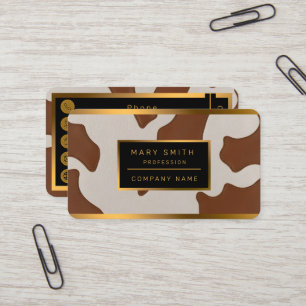 Luxury Elegant Faux Cow Leather Trendy Collection Business Card